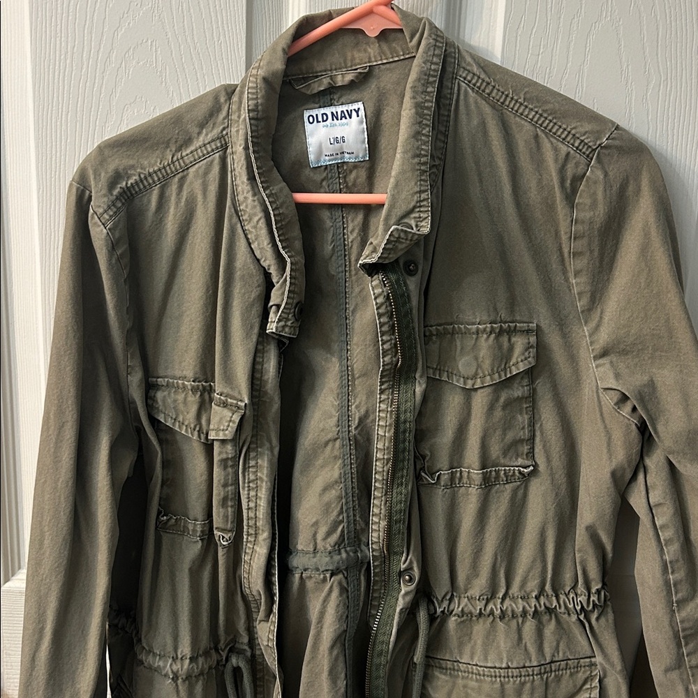 Old Navy Khaki Green Cargo Jacket